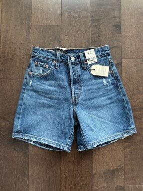 Levi's Medium Blue Denim Cutoff Shorts